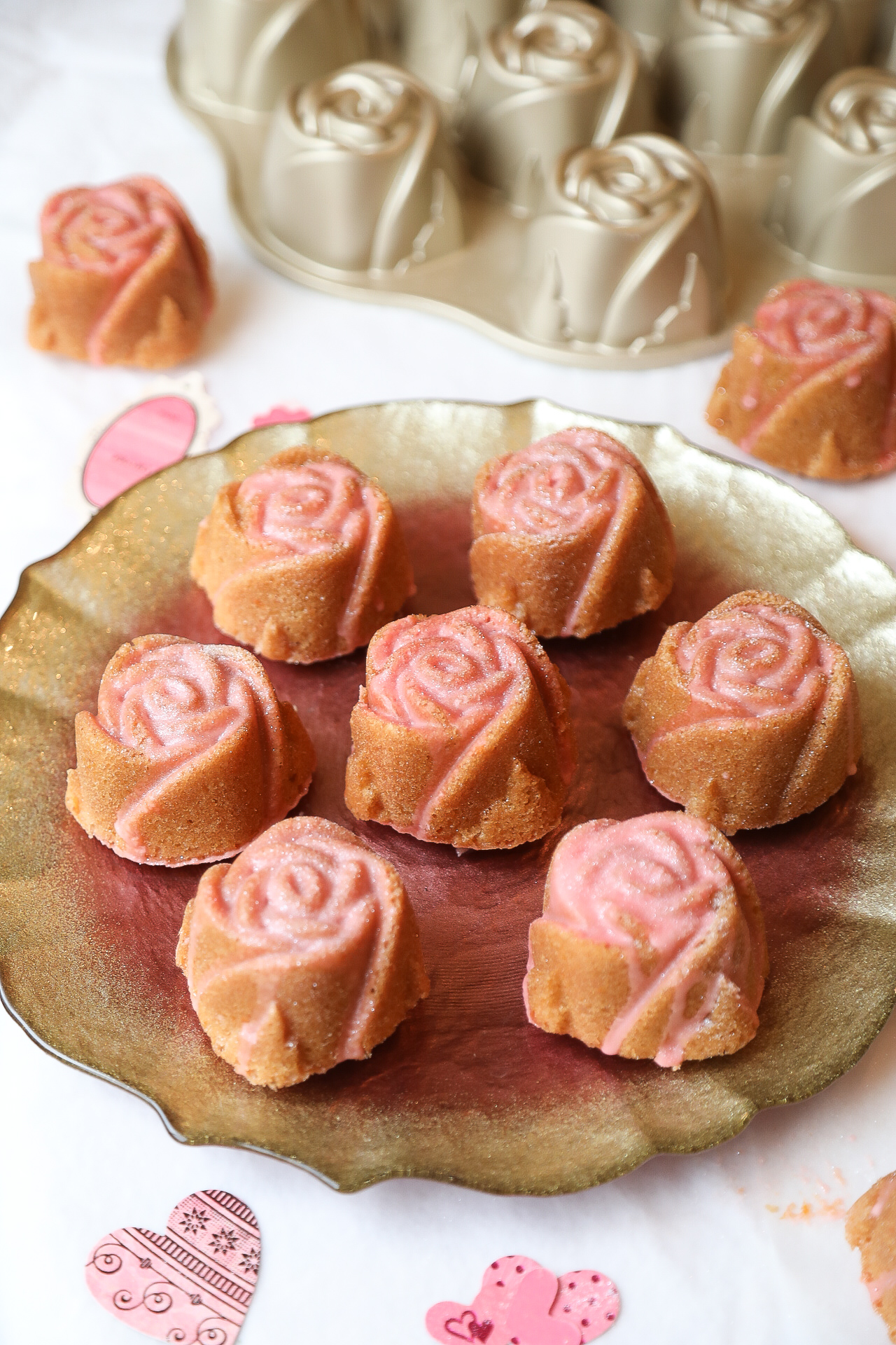 Rose Bundt Cakes 