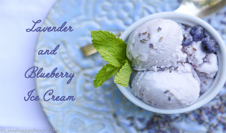 Lavender and Blueberry Ice Cream recipe by Maren Swanson.  #icecream #lavender #blueberry #recipe