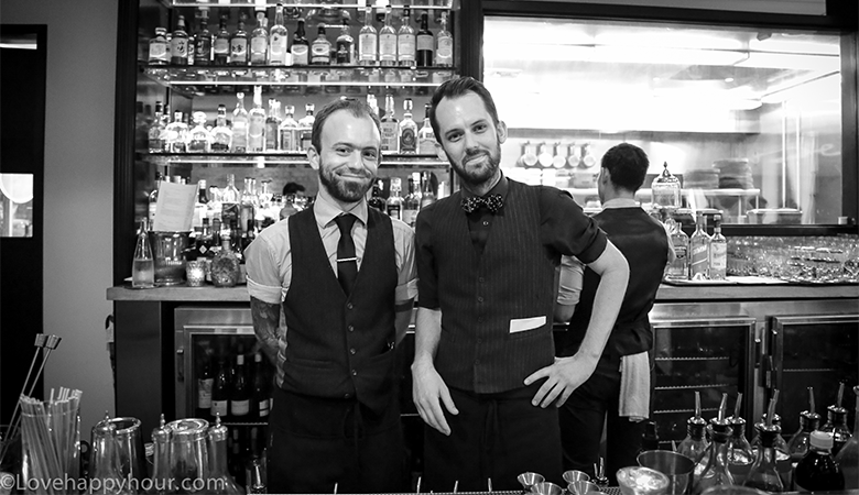 Mixologists, Troy Burgos and Ryan Wainright, at Terrine in Los Angeles, California.