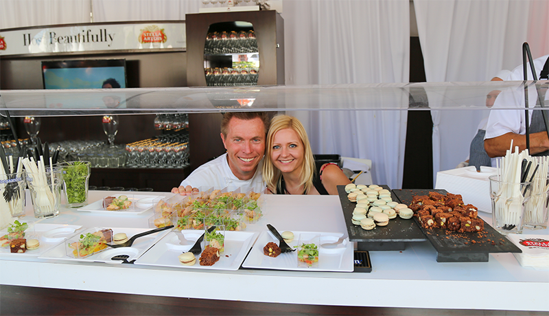 Chef Daniel Joly and Maren Swanson  (LoveHappyHour.com) at The Taste 2015.