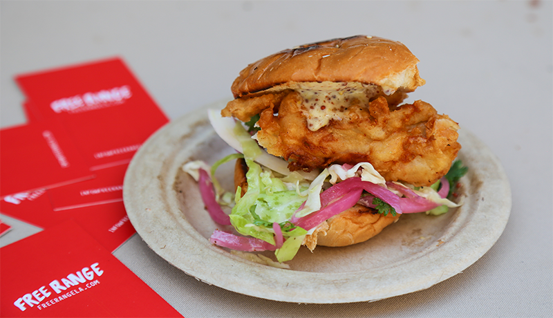Fried Chicken Sandwich from Free Range LA at The Taste 2015.