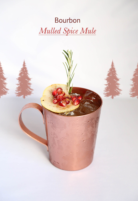 Bourbon Mulled Spice Mule (a holiday Moscow Mule recipe)