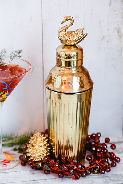 Gold Swan Cocktail Shaker from Anthropologie