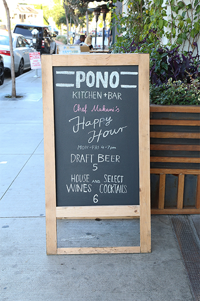 Pono Burger Happy Hour in West Hollywood