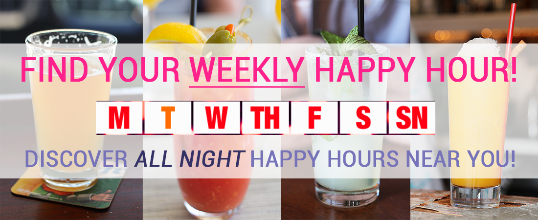 Find ALL NIGHT Happy Hours in Los Angeles!