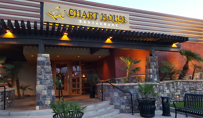 The Chart House Happy Hour in Scottsdale, Arizona.