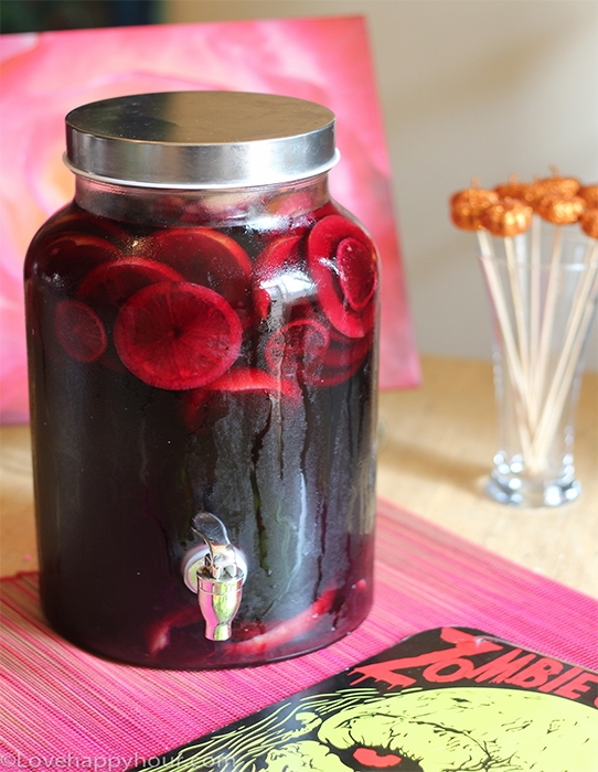 Spiced Sangre Sangria - Perfect for a Walking Dead or Halloween Party!